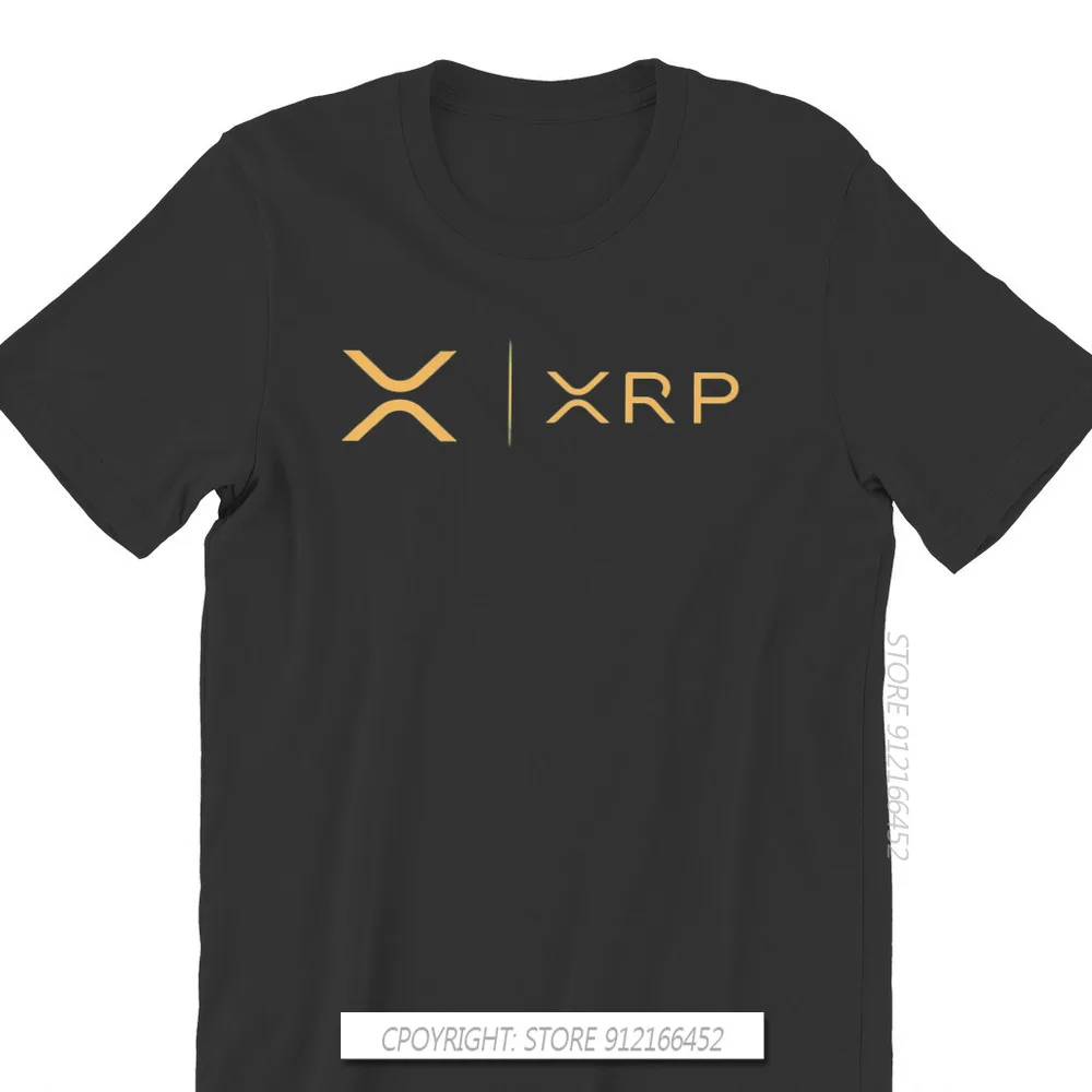 Cryptocurrency Crypto Miner XRP RIPPLE NEW GOLD SIDE BY SIDE Tshirt Harajuku Punk Men’s Tshirts Tops Pure Cotton O-Neck T Shirt 2