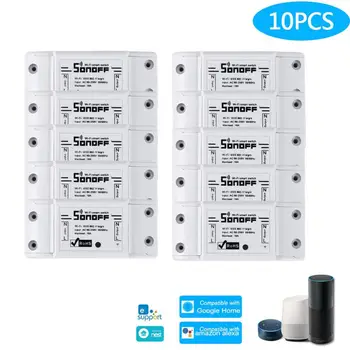 

2-10pcs SONOFF Basic Wifi Switch for Alexa Google Home Timer 10A/2200W Wireless Remote Switch Smart Automation Module smart home