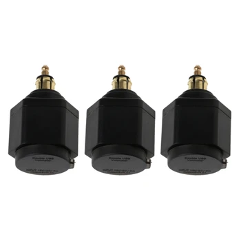

Motorcycle Dual USB Charger DIN Socket Plug 4.2A Voltmeter Voltage for BMW Style