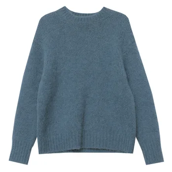 

knitted sweater winter animal print Gray winter thick long sleeve female pullovers