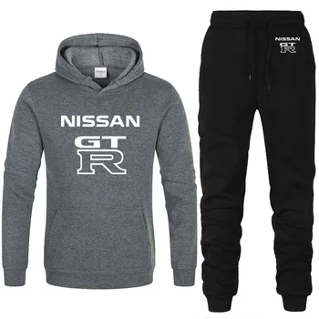 

Hoodies Men GTR Car Logo Printed unisex Sweatshirt New Fashion Men Hoodie hip hop harajuku Casual Fleece Hoodies Pants Suit 2PcE