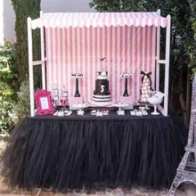 1 шт. DIY скатерть из тюля, Тюлевая юбка для стола, свадебные украшения для свадебного торжества, вечерние украшения для детского душа, домашний текстиль, Новинка