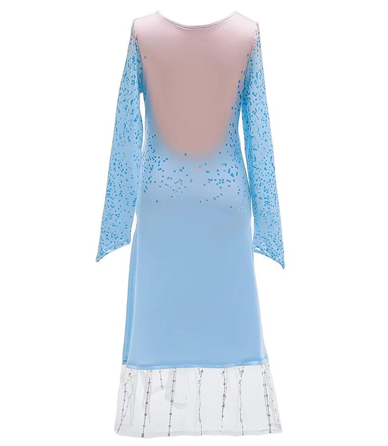 В году, новое платье принцессы для девочек Снежная королева Эльза 2 Косплей Рождество платье Elza вечерние платья с длинным рукавом от 4 до 10 лет