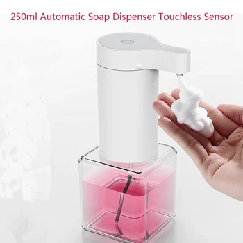 

250ml Automatic Soap Dispenser Touchless Foam Hand Soap Dispenser Smart Sensor Liquid Soap Dispenser for Bathroom Kitchen Toilet