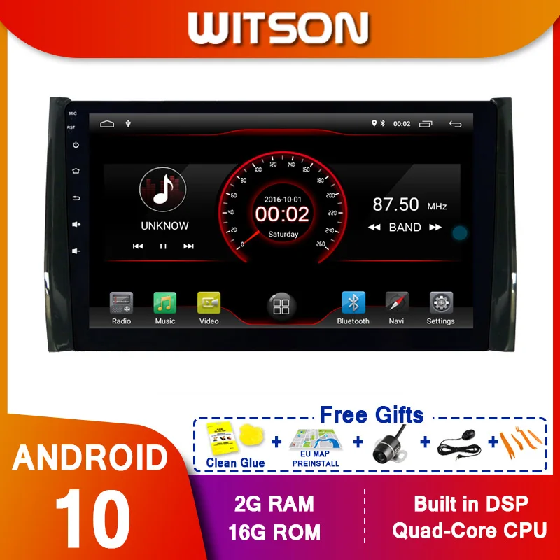 WITSON 9 &quotFULL HD сенсорный экран Android 10 0 Восьмиядерный Автомобильный GPS