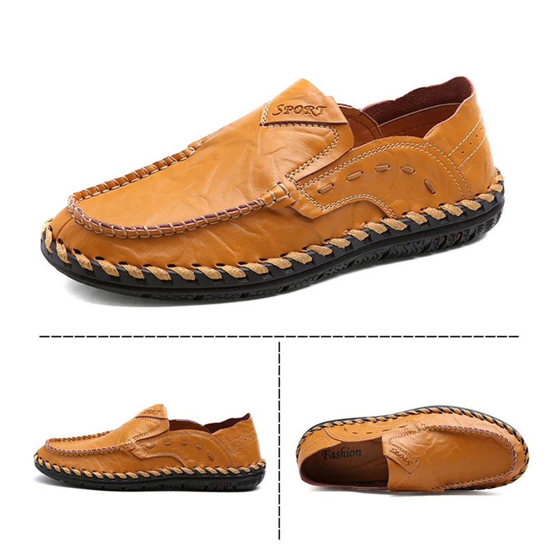 Leather Casual Shoes Mens 2020 New Summer Sewing Low-top Men Shoes Sneakers Comfortable Slip on Shoes for Men ET869 (16)
