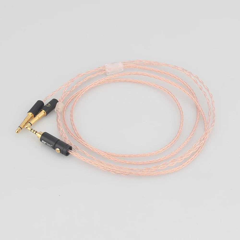 Audiocrast 8cores Replacement Headphones Cable Audio Upgrade Cable For Meze 99 Classics Focal Elear Headphones Pure Copper Cable