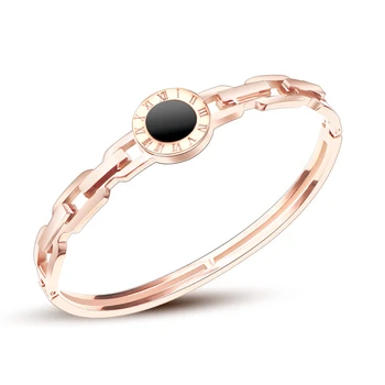 

Korean Style Stainless Steel Couples Bracelet Charm Black Shell Bracelet for Men Women Bridesmaid Gift Fashion Jewelry