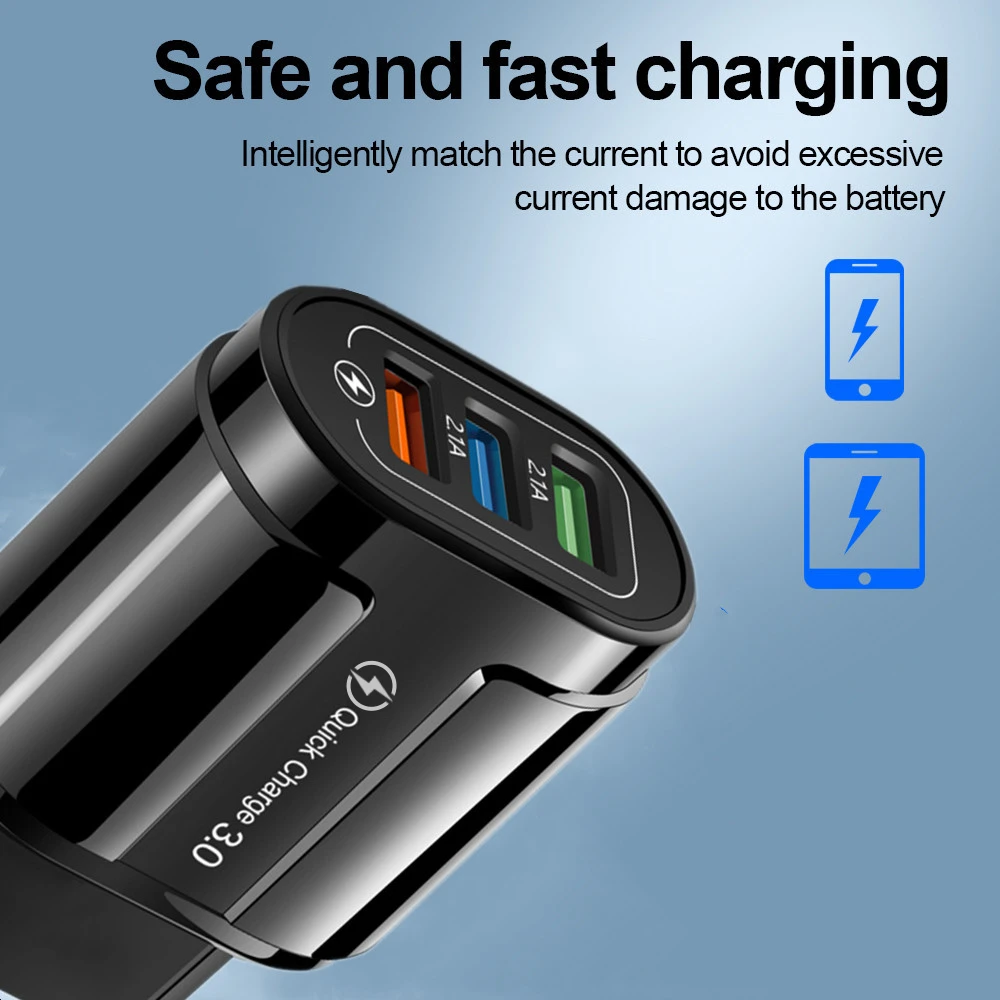 GTWIN 3 USB быстрое зарядное устройство быстрая зарядка 3,0 универсальный настенный мобильный телефон зарядное устройство для Samsung Xiaomi iPhone QC3.0 зарядный адаптер-2
