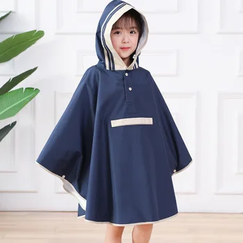 

Children's raincoats boys and girls primary school children with schoolbags long children fashion cape poncho