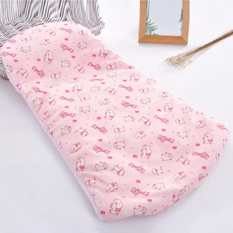 Двухслойный спальный мешок для новорожденных, конверт, зимнее теплое одеяло, милый спальный мешок для коляски