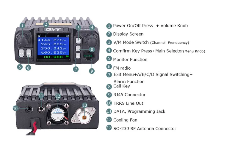 waterproof walkie talkies QYT KT-8900D VHF UHF Mobile Radio Dual Band Autoradio FM 25W Walkie Talkie 10KM Communication distance long range walkie talkies 50 miles