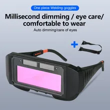 Casque de soudage à obscurcissement automatique, changement de lumière automatique, Anti yeux, lunettes pour les yeux