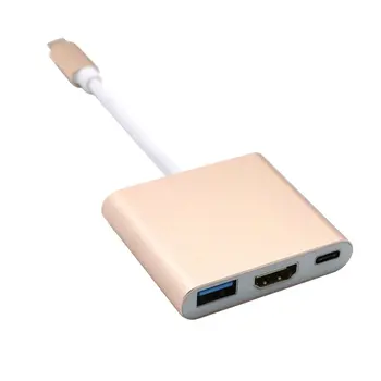 

USB 3.1 Converter Adapter Type C to Hdmi / USB 3.0 / Type C Aluminum Adapter Type C for Apple Macbook Type-c Cables USB3.1