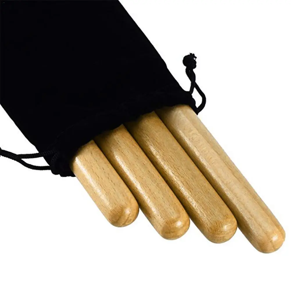 2 пары классических Orff rhythm палочки барабанная палка музыкальная деревянная Клава ударный инструмент 8 дюймов Ритм палочки с сумкой для переноски