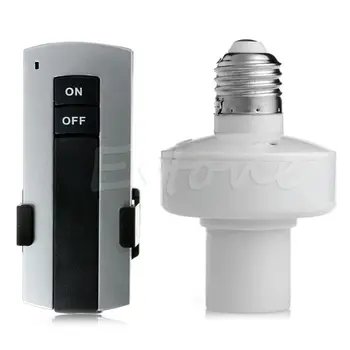 

HOT E27 Screw Wireless Remote Control Light Lamp Bulb Holder Cap Socket Switch