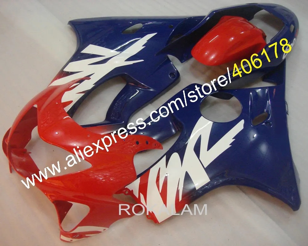 

99-00 CBR 600 F4 Fairing Kit For Honda CBR600F4 1999-2000 Red & Blue Sport Bike Fairings oem (Injection Molding)