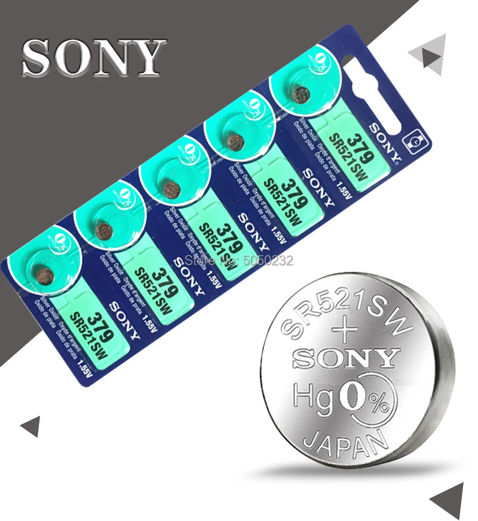 25 шт. для SONY 1,55 в 379 SR521SW D379 SR63 V379 AG0 кнопочные батареи для часов игрушка пульт дистанционного управления батарея для монет