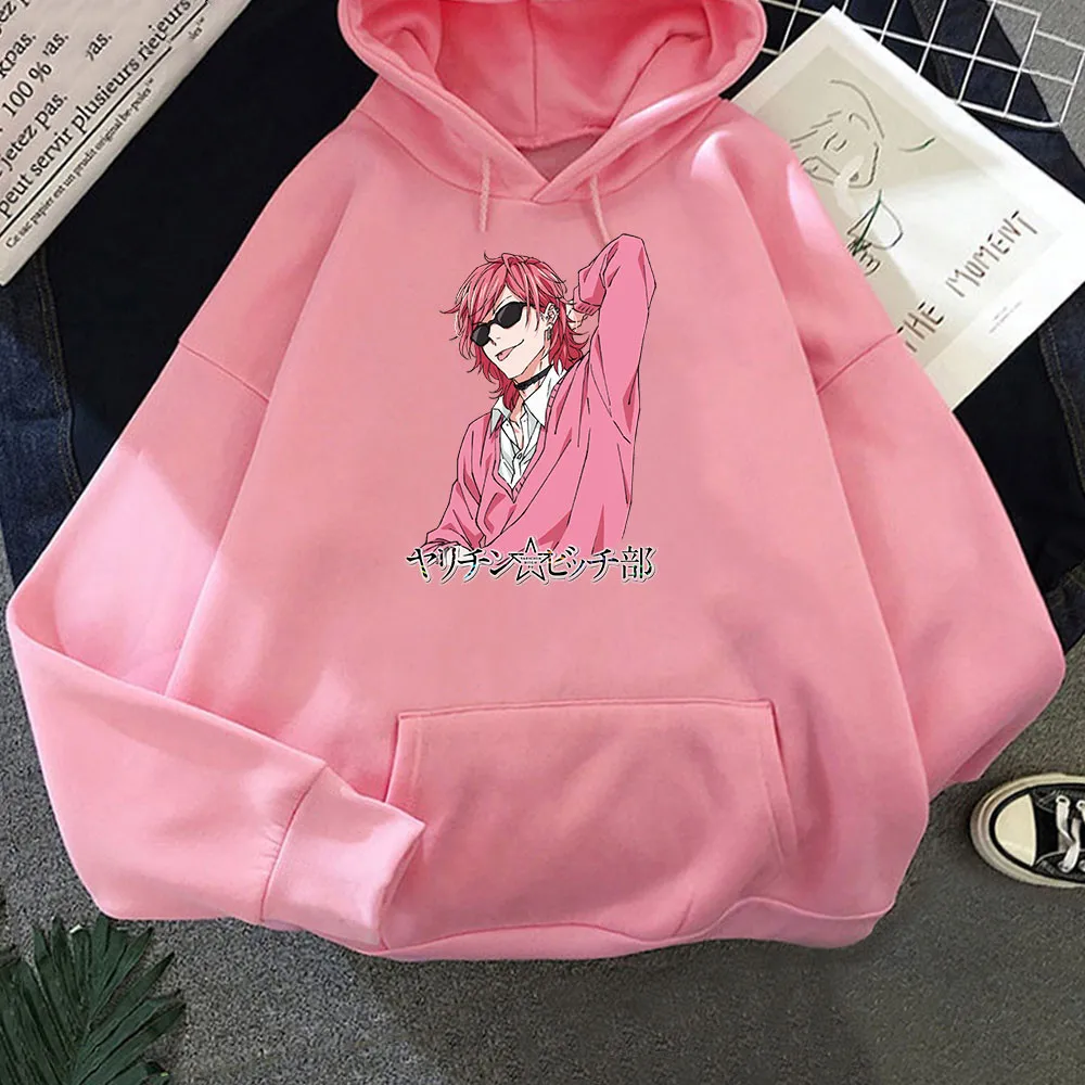 Anime Yarichin Club Kawaii Ayato Yuri Hooded Sweatshirt Men Women Harajuku  Cartoon Cute Pink Graphic Winter Casual Loose Hoodies - AliExpress