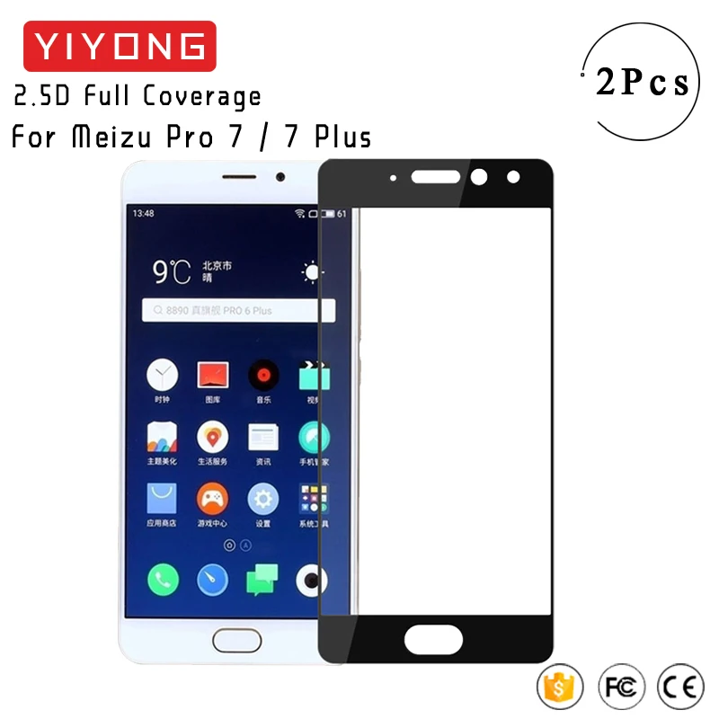 YIYONG полное покрытие экрана стекло для Meizu Pro 7 Plus закаленное Pro7 Защита | Мобильные