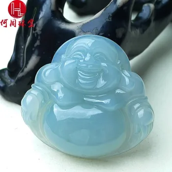 

Hezhou jewelry!Myanmar natural jade!Exquisite hand carving!The Buddha pendant!Exquisite workmanship!21.57g