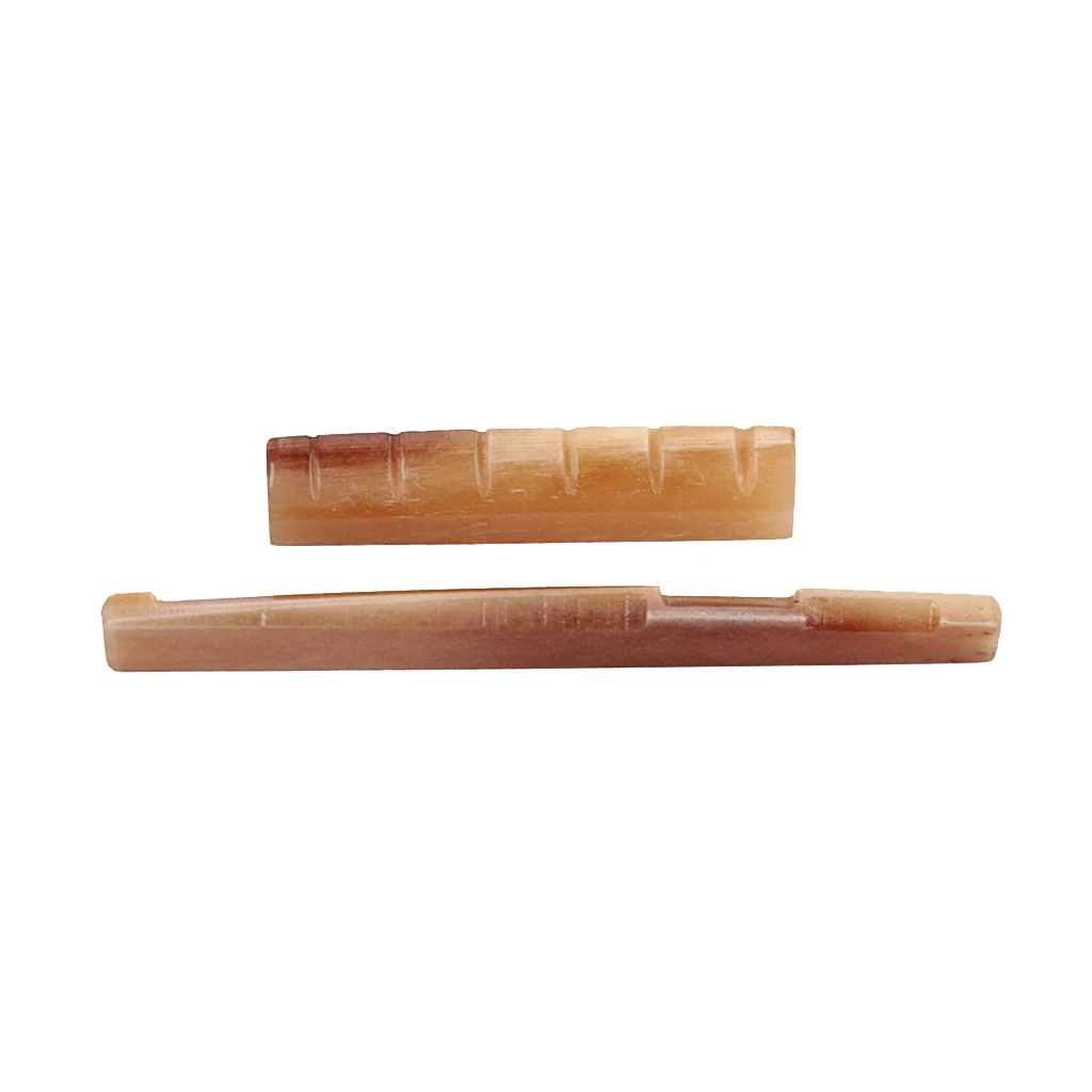 

Camel Bone Guitar Bridge Nut 43mm and Saddle for Folk Acoustic Guitar