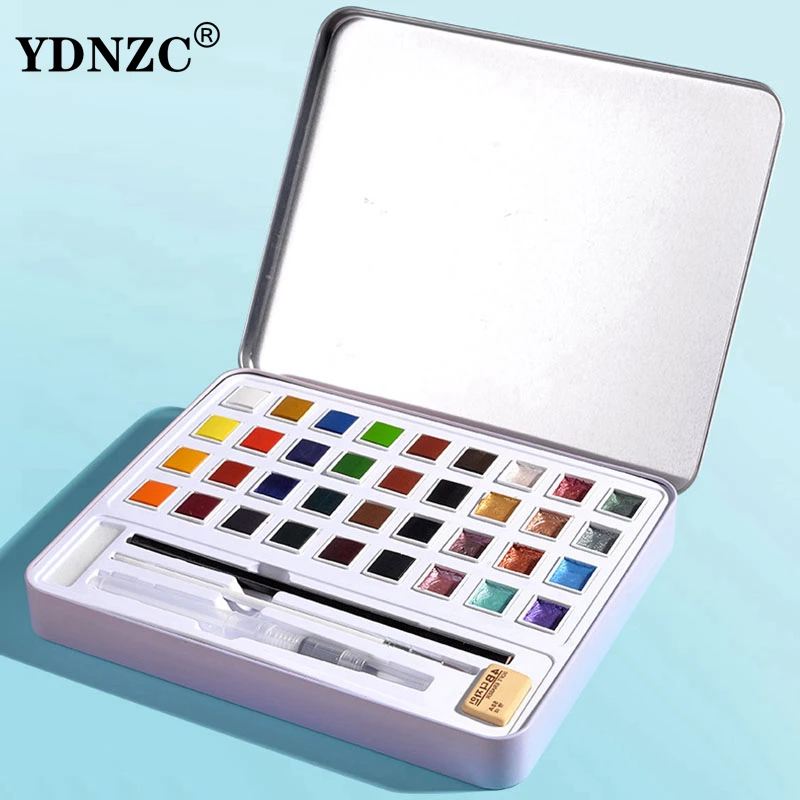Pearl Watercolor Pigment Set 48Color Watercolor Paint Student Hand