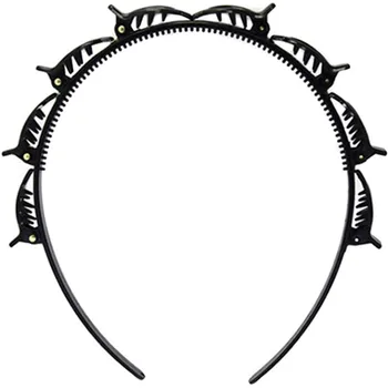 

Double Bangs Hair Band Clip Hairstyle Hairpin Headwear Headband Women Girls Hair Braided Twist Magic Hair Bands with Clips