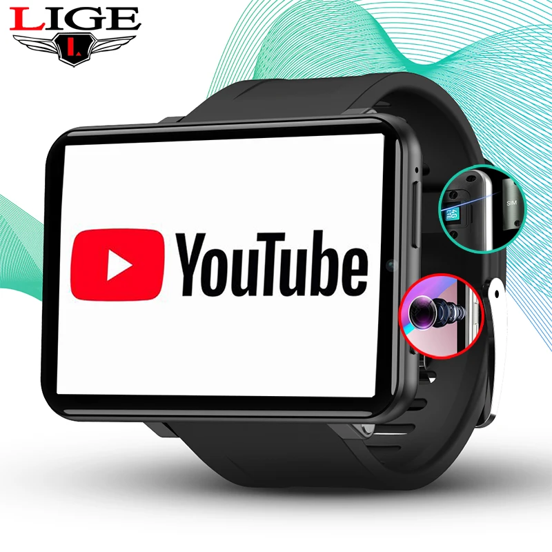 LIGE 2 86 дюймов HD Smartwatch мужские GPS спортивные камеры смарт-часы женские SIM 4G вызов