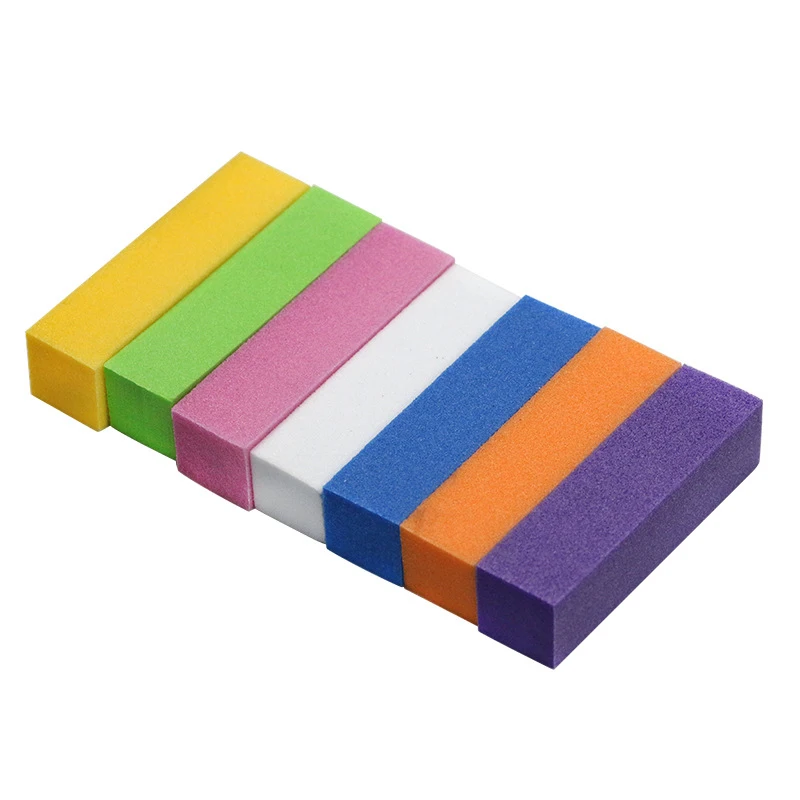 10Pcs/Lot Fashion Sponge Nail File Buffer Block Manicure Polish Sanding Nail Buffer Tofu Buffing Nail Art Tools