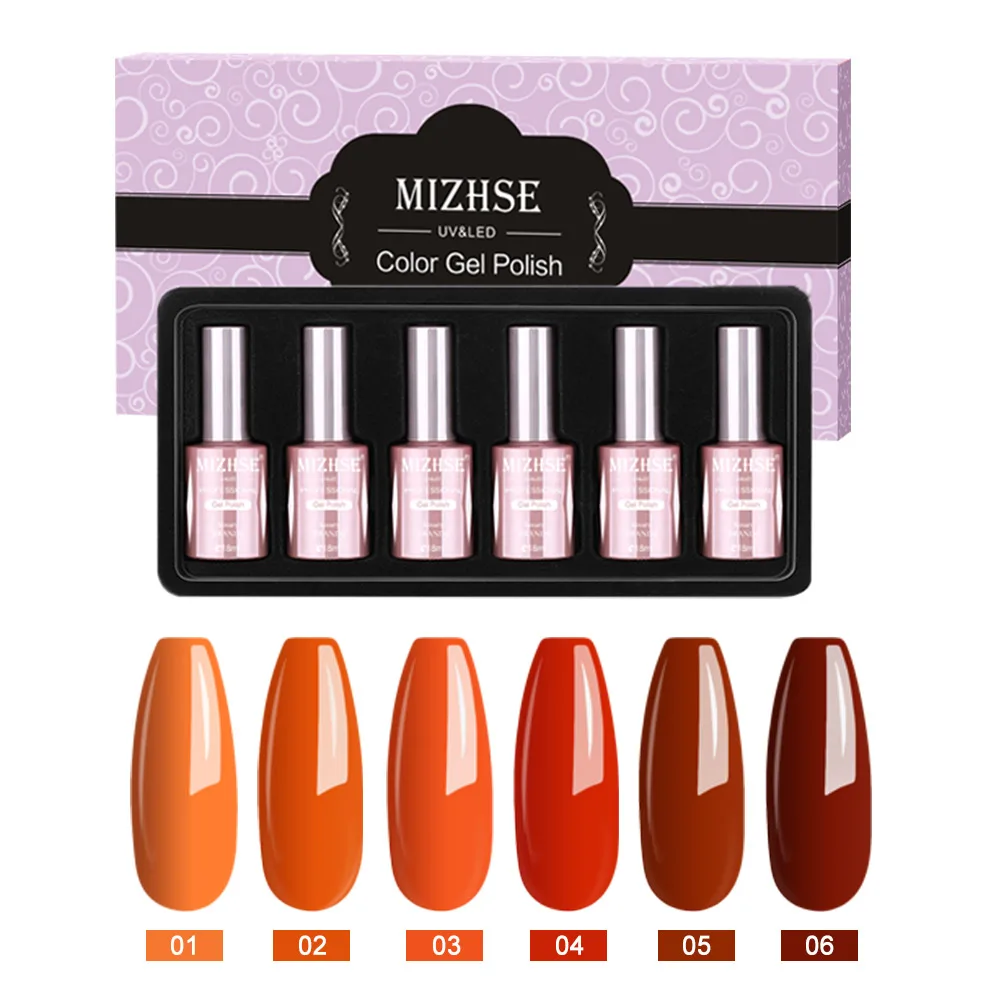 P41 MIZHSE замочить от УФ гель-лака маникюрный набор 18 мл 6 шт./лот DIY французский стиль УФ-гель для ногтей телесного цвета гель серый DIY полный набор - Цвет: P41