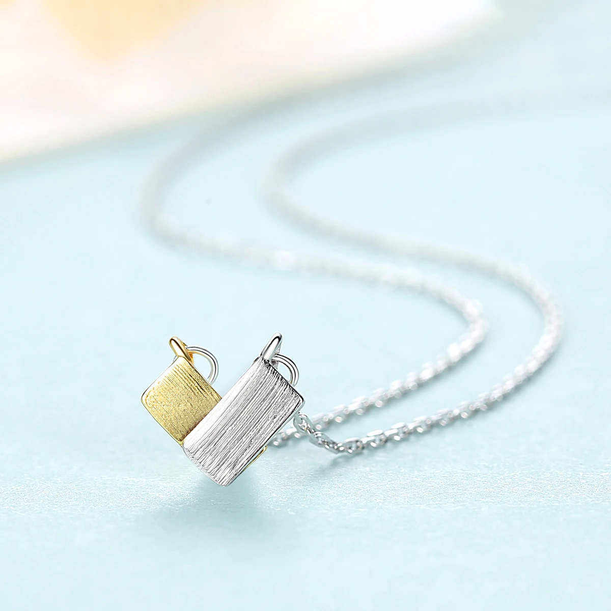 Gem&Time, ретро квадратные и прямоугольные однотонные настоящие 925 серебряные ожерелья, подвески для женщин, ожерелье для свадьбы, юбилея, ювелирные изделия SN0347