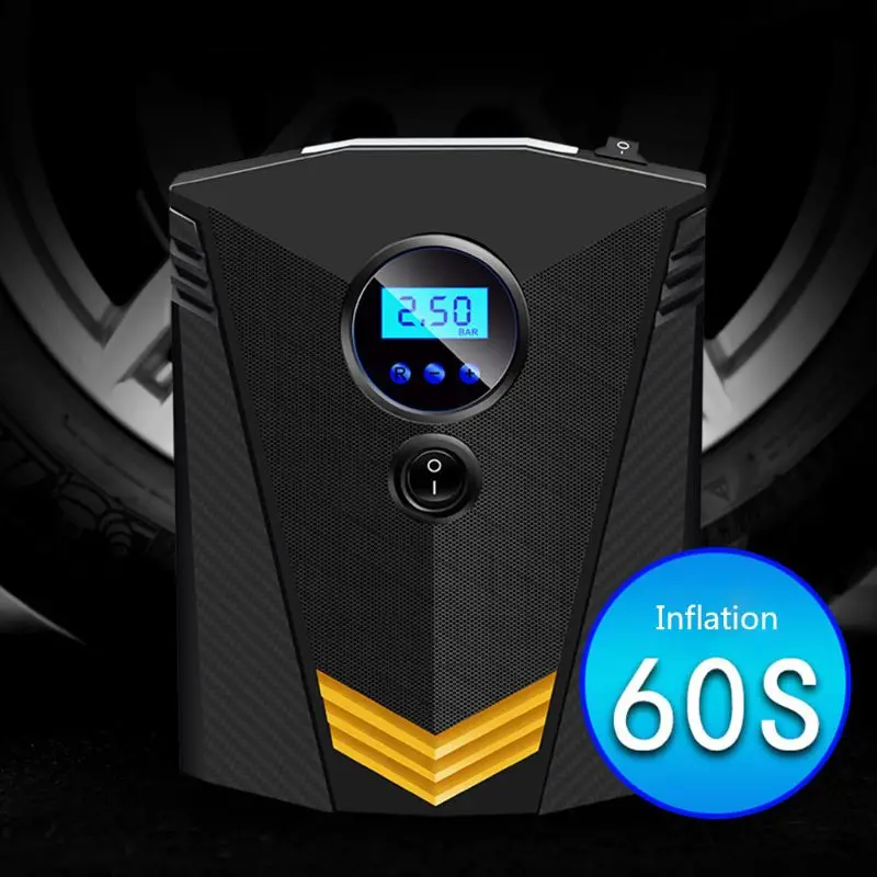 

12V Portable Car Air Compressor Pump Digital Tire Inflator Auto Air Pump For Car Motorcycle LED Light Tire Pump