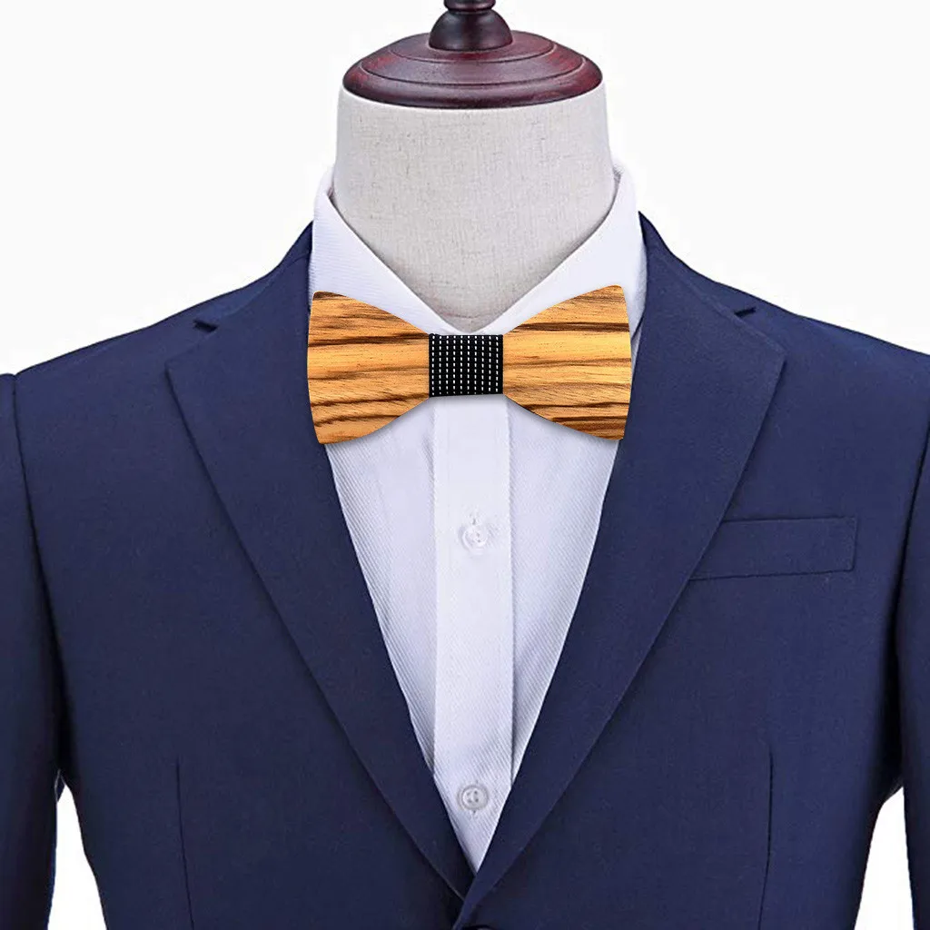 JAYCOSIN галстук-бабочка модный мужской деревянный галстук-бабочка носовой платок набор мужской деревянный полый резной и коробка галстуки высокого качества