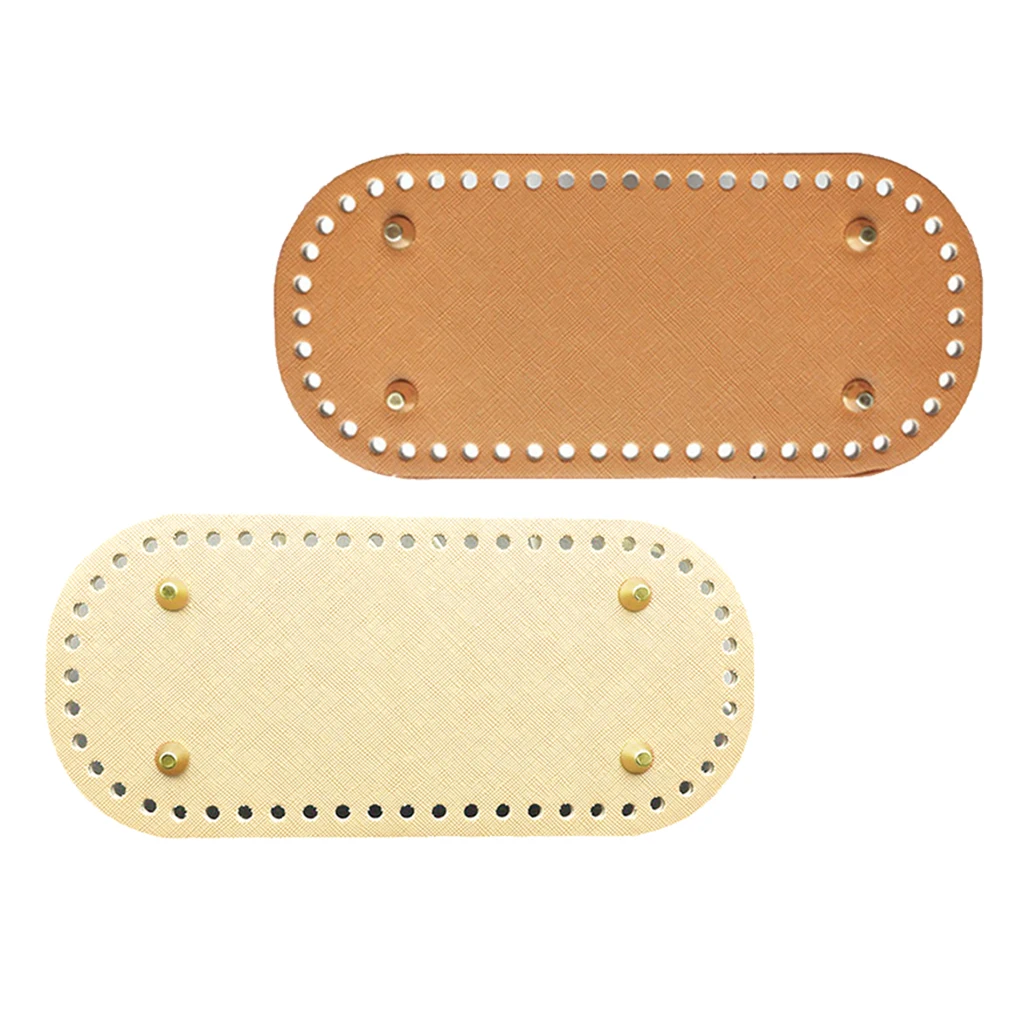2x Leather DIY Knitting Bags Bottom Mat Pad Bag Shaper Cushion Pad Insert Replacement Bag Making Accessory 2x Leather DIY Knitting Bags Bottom Mat Pad Bag Shaper Cushion Pad Insert Replacement Bag Making Accessory