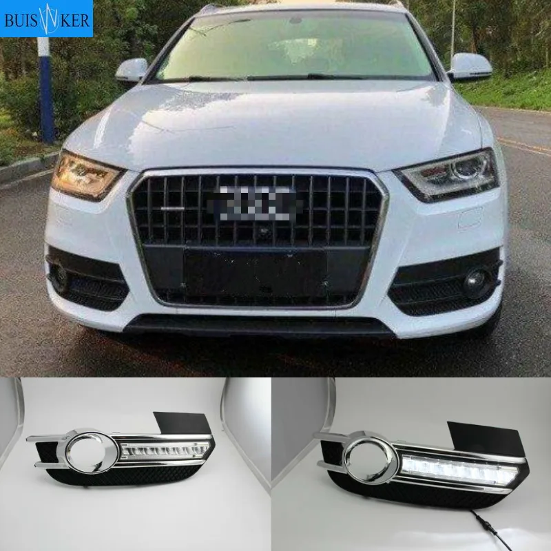 

Дневные ходовые огни, 2 шт., белые Противотуманные фары DRL для Audi Q3 2012-2015 AB