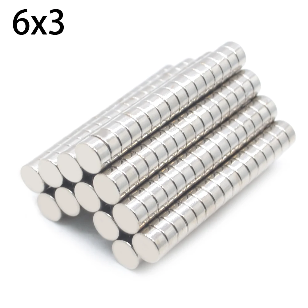 

200pcs 6mm x 3mm Super Disc 6x3 Cylindrical Rare Earth Neodymium Magnets 6 * 3 Art Creation Connection 6 * 3mm 6mm x 3mm