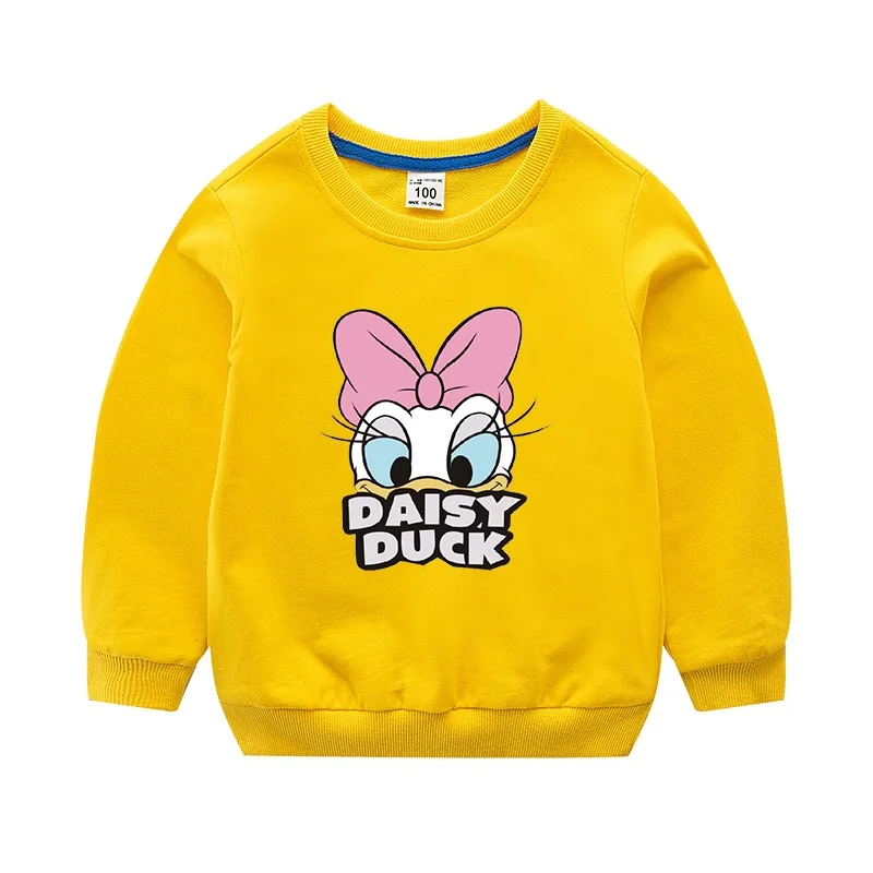 Girls Sweatshirts spring and autumn new baby long-sleeved cotton o-neck sweater children clothes girl sweater kid tops - Цвет: Yellow