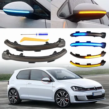 

For VW Volkswagen Golf 7 VII MK7 MK7.5 GTI R GTD Touran Jetta MK7 Dynamic Turn Signal Light LED Side Mirror Sequential Indicator