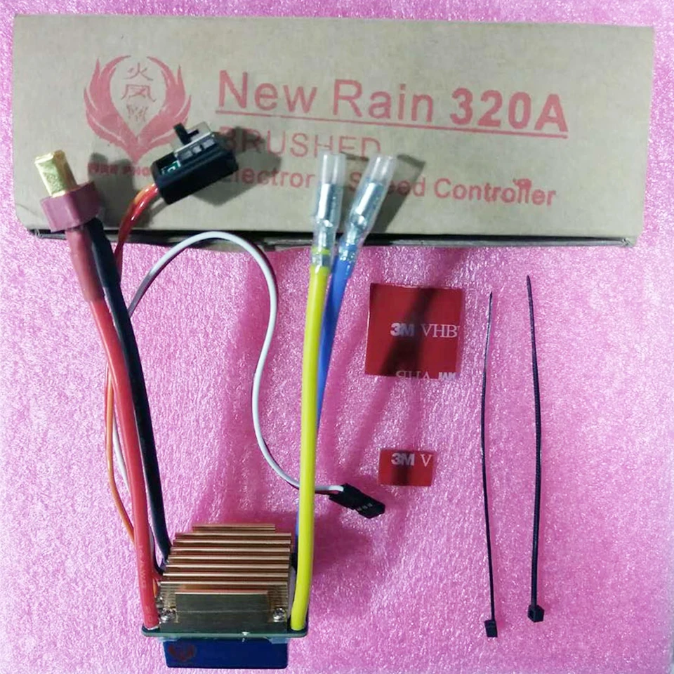 Водонепроницаемый 320A ESC Матовый регулятор скорости для 550 540 матовый мотор с Т-образной вилкой для RC лодки грузовика Багги vs HobbyWing 1060