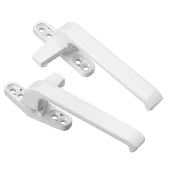 

uxcell 2pcs Window Sash Latch Lock Zinc Alloy Power Coating Right Left Hand White
