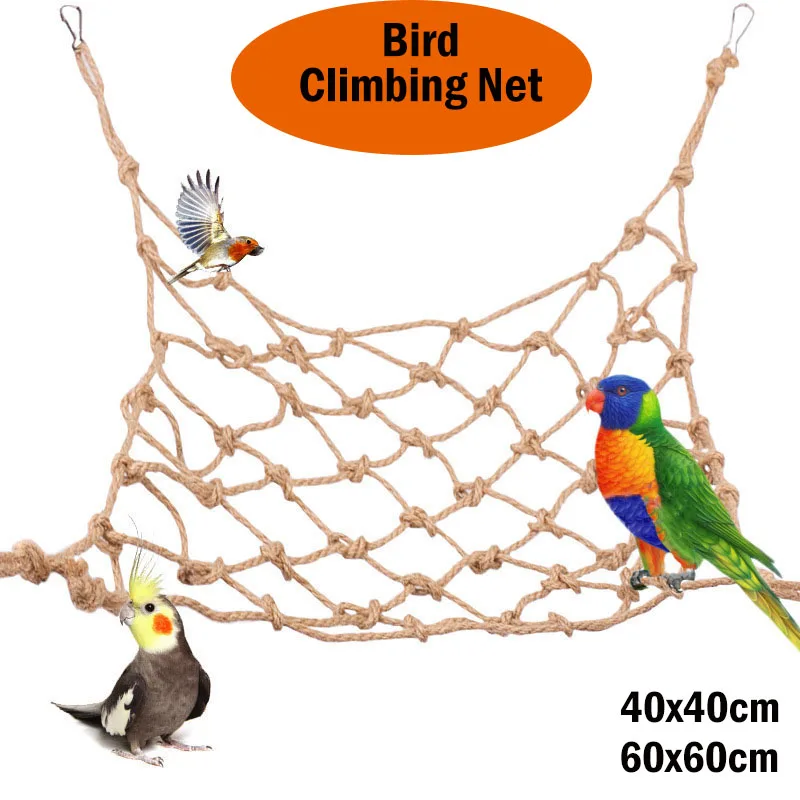ZffXH Grande Uccello Salita Net Pappagallo Corda di Canapa Amaca Altalena Appeso Scala Palestra