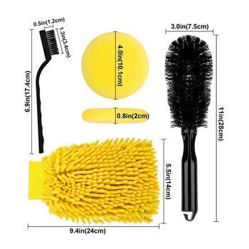 

12pcs/kit Car Detailing Brush Kit Truck Vehicle Auto Wheel Rims Sponge