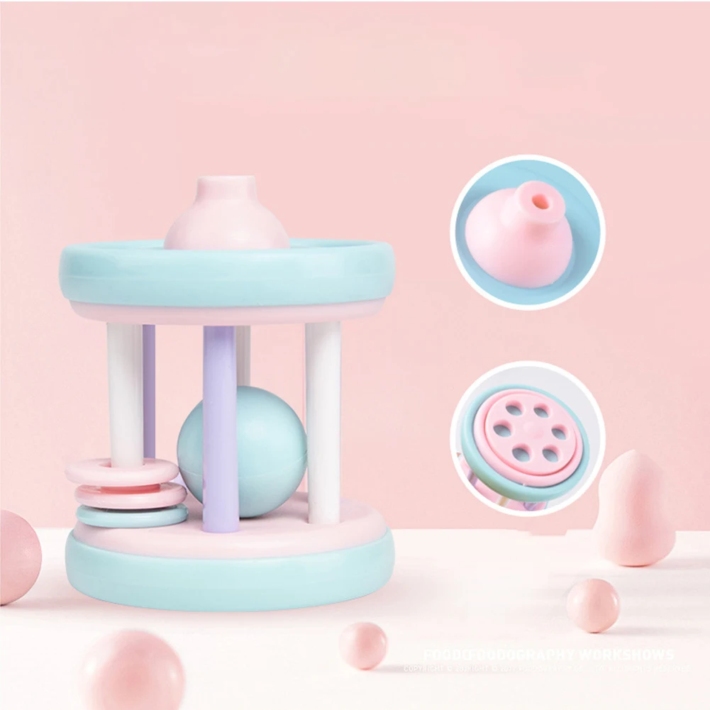 Вареная дезинфекционная игрушка для малышей, вращающаяся, встряхивающая колокольчик, нетоксичный детский погремушка, набор сенсорных ванн, подарок, Детский Прорезыватель для зубов - Цвет: 8pcs