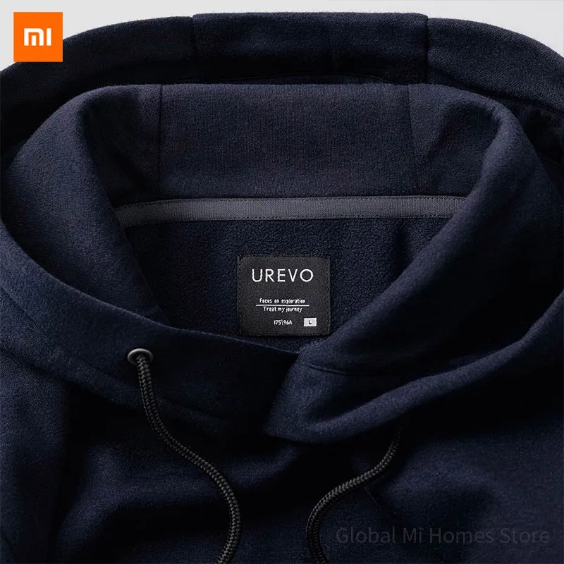 Xiaomi UREVO life Мужской флисовый классический свитер с капюшоном, трендовая одежда мягкая и удобная, подходит для осеннего и зимнего сезонов