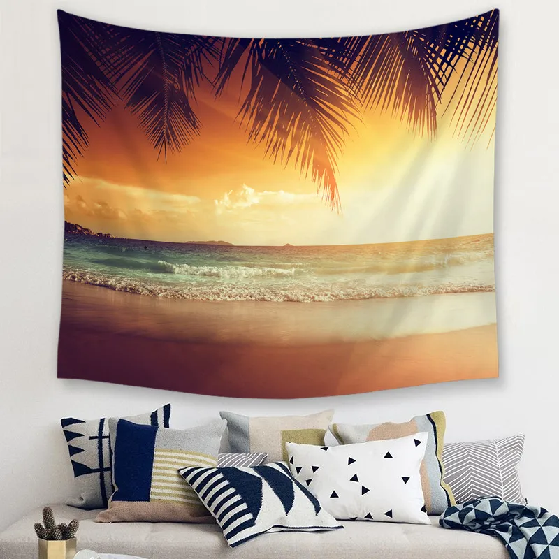 Dusk Hanging Wall Tapestries Mandala Bohemian Tapestry Landscape Wallpaper Wall Art Shawl Throw