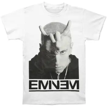 

Eminem Men's Finger Horns T-shirt White