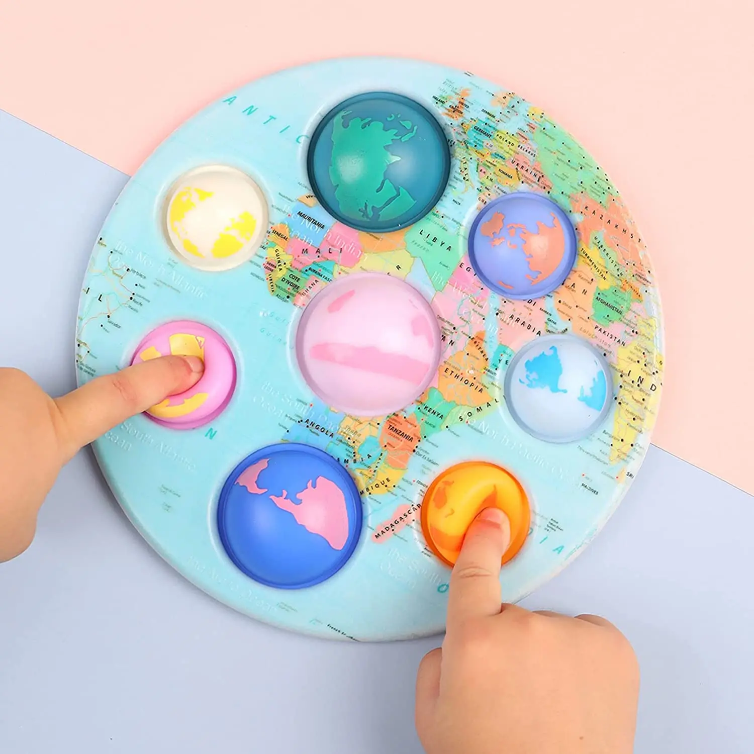 Kids Eight Planets Simpl dimmer bubbles Fun Kid Fidget Toys Antistress Toy Christmas gift autism ADHD Sensory special Toy 2021