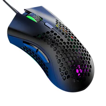 

Free Wolf M7 Mouse Wired Game Fps Gaming Lightweight Cellular Hole Design Mouse