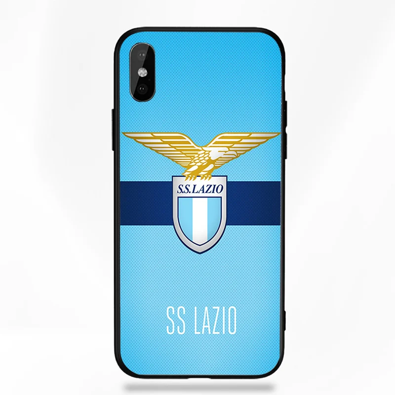 Чехол для телефона Immobile чехол для iphone DIY для Lazio FC чехол черный мягкий Уретановый Термопластик(tpu) для iphone 11Pro X XR XS MAX 7 8 7plus 6 6S 5S SE 5